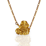 Adanna unique gold necklace, front angle with neutral white background